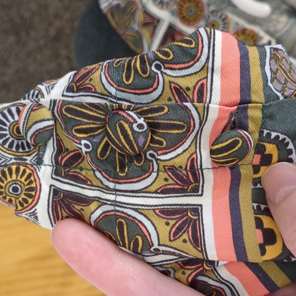 J. Crew Top Minnie Ornate Jungle Print Boat Neck Drapey Blouse Green M - Picture 5 of 5